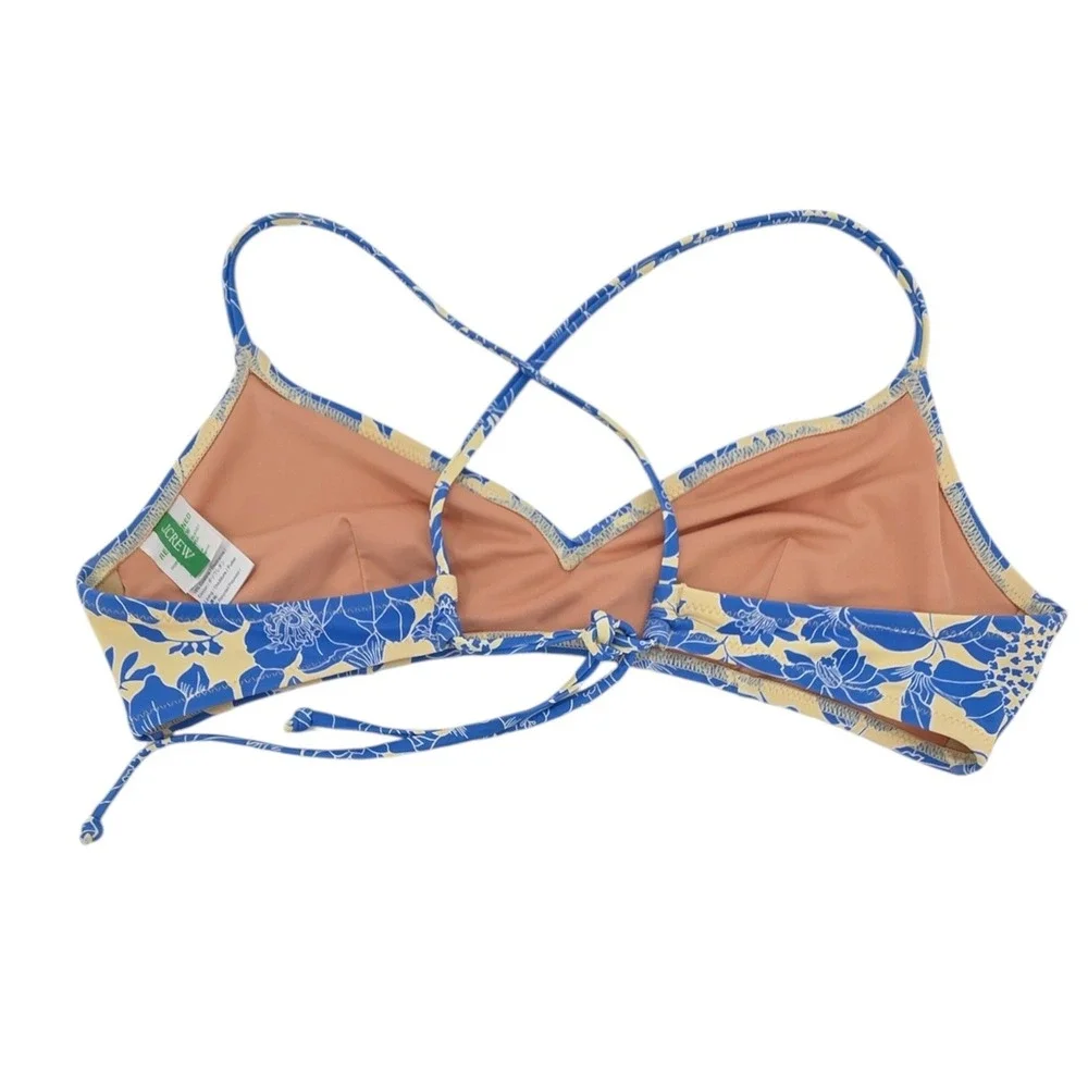 J. Crew Womens XL Blue Yellow Floral High Waisted Bikini